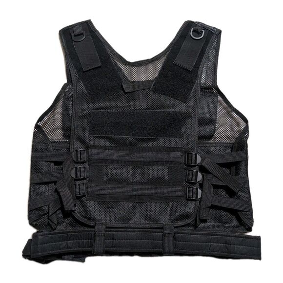 Tactical Mesh LARGE Molle Vest Carrier Adjustable 40” Belt Security Paintball - Picture 2 of 7